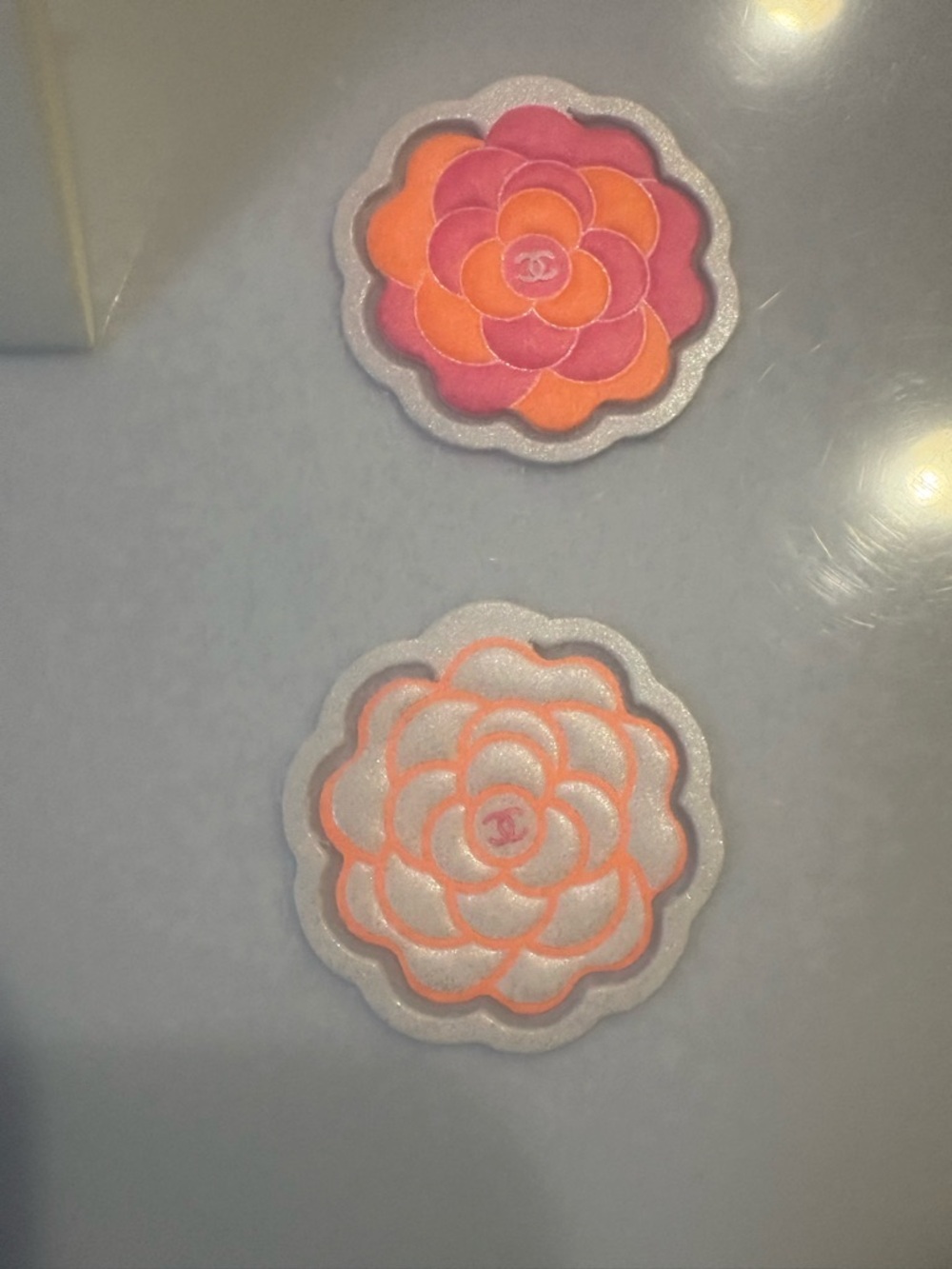 Chanel Camellia Paperclips/Bookmarks (2) NWOT